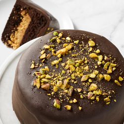 Two-Layer Chocolate Pistachio Cake, Serves 12