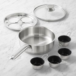 Demeyere Stainless-Steel Ceramic Nonstick Egg Poacher