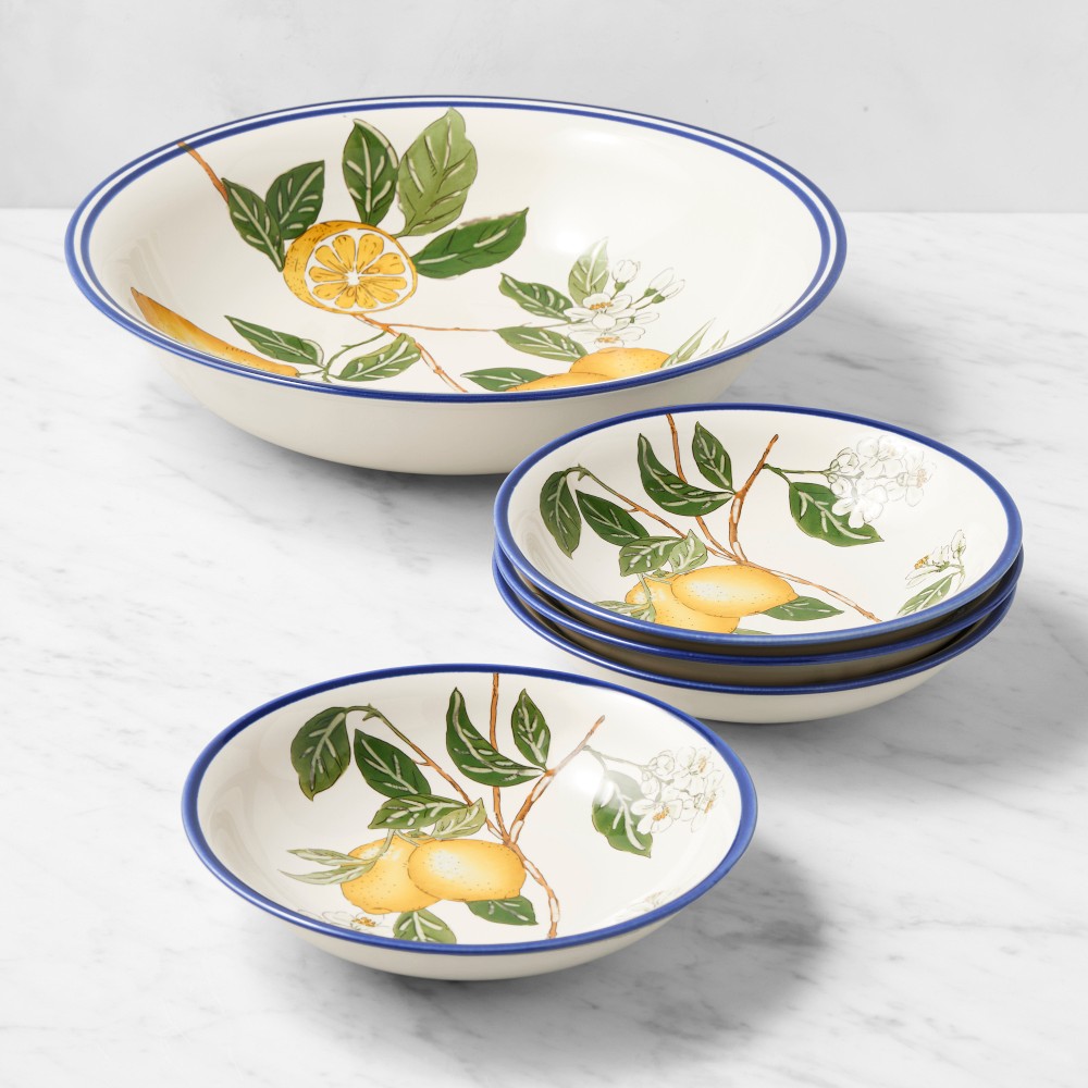 Citron Pasta Bowl Set with Serving Bowl