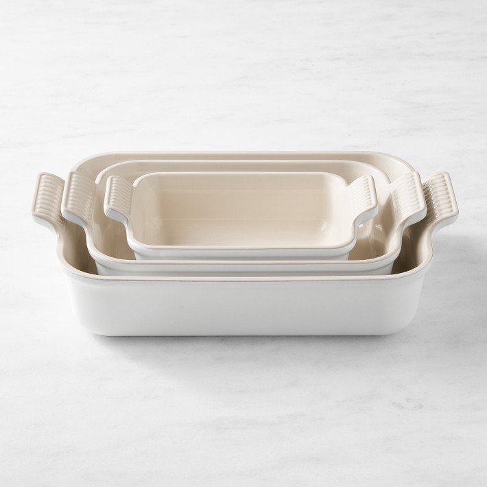 レア♡LE CREUSET ジャムジャー3個セット Le Creuset Heritage Rectangular Dishes Set of 3 | Williams Sonoma