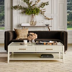 Lewis Coffee Table, Bone (56")