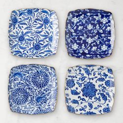 Marlo Thomas x Williams Sonoma Blue Floral Appetizer Plates