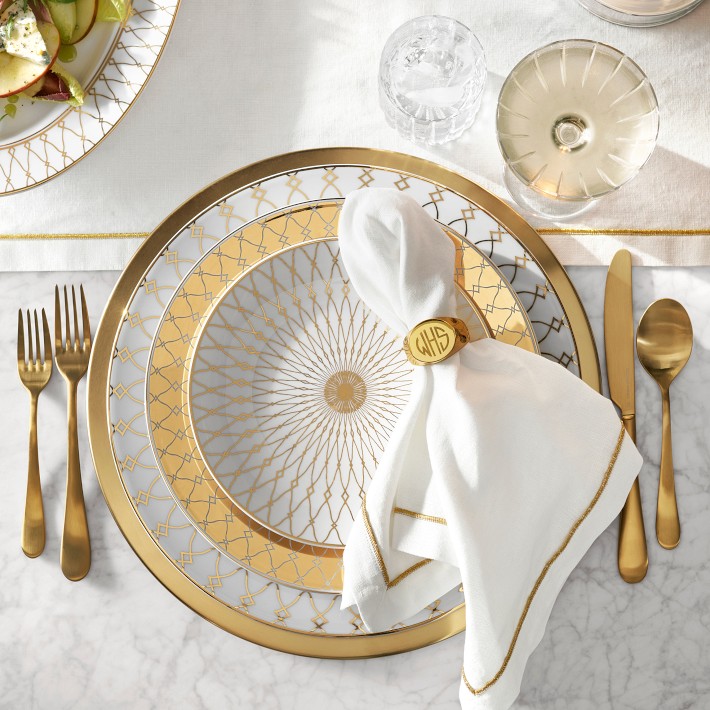Regency Gold Appetizer Plates, Set of 4, Gold
