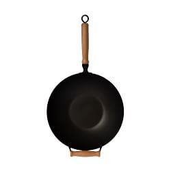 Joyce Chen Professional Series Carbon Steel Nonstick 10-Piece Wok Set with Lid and Maple Handles