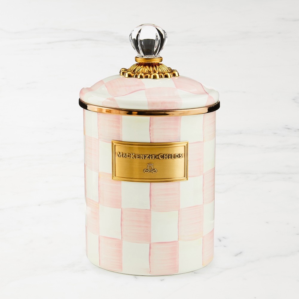 MacKenzie-Childs Rosy Check Canister - Medium