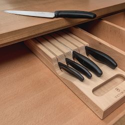 Victorinox Swiss Classic Knives with In-Drawer Knife Holder, Set of 6