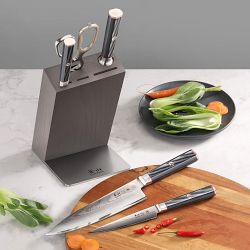 Cangshan Yari Knife Block Set, Set of 6, Ashwood