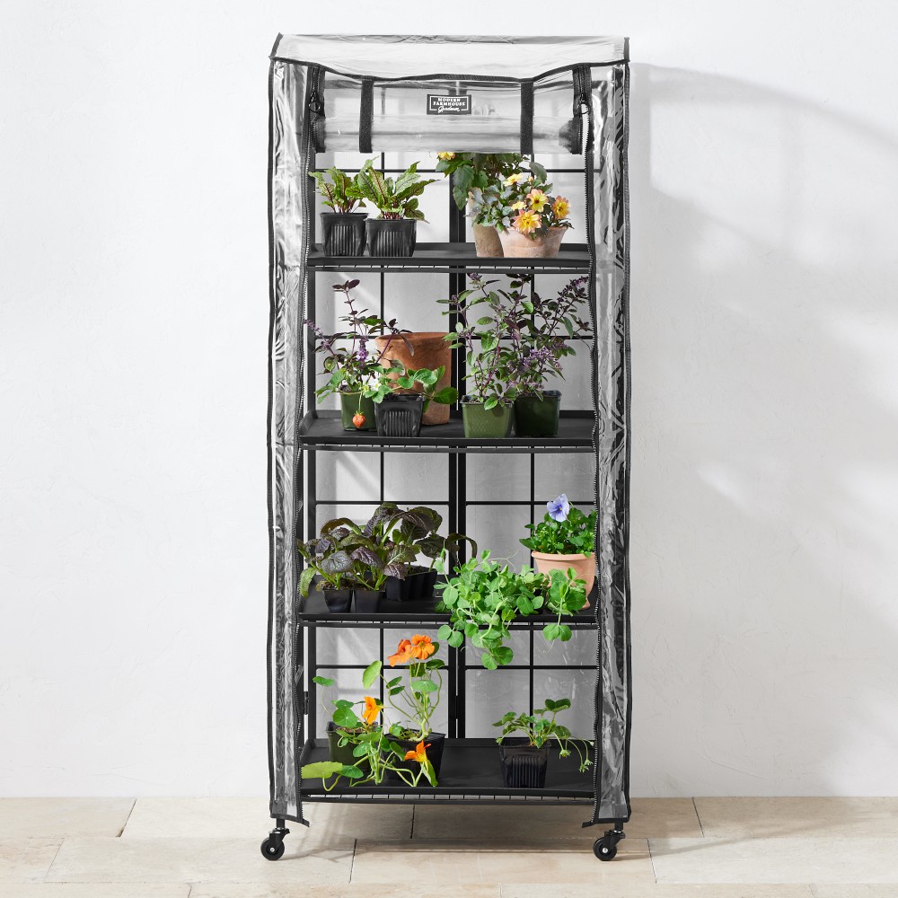 Modern Farmhouse Plant Stand & Greenhouse | Williams Sonoma