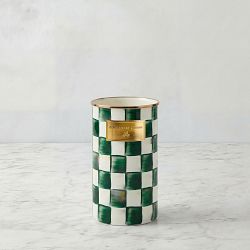MacKenzie-Childs Emerald Check Utensil Holder