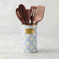 MacKenzie-Childs Sky Check Utensil Holder