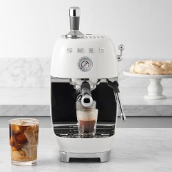 SMEG 50's Style Retro Manual Espresso Machine with Cold Brew, White