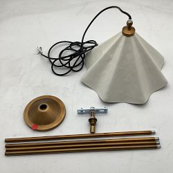 OPEN BOX:Isabella Ruffle Pendant, 14", Antique Brass