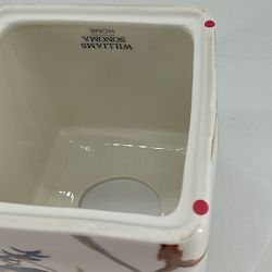 OPEN BOX:Painted Peacock Bath Collection, Tissue Box Holder, White