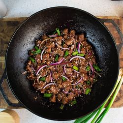 Lodge Classic Seasoned Cast Iron Wok, 14"