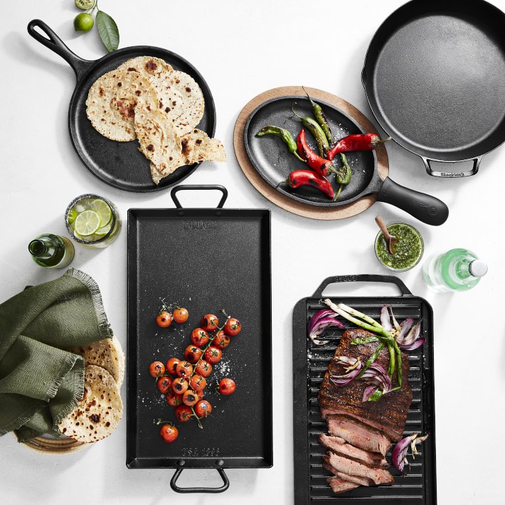 Lodge Chef Collection Cast-Iron Double Burner Reversible Grill +