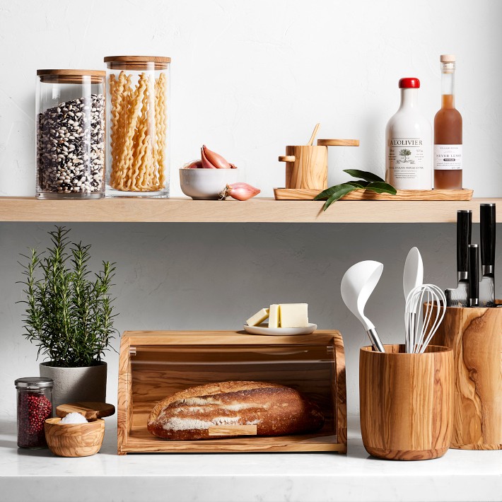 Olivewood Bread Box – Keeps Bread Fresh | Williams Sonoma