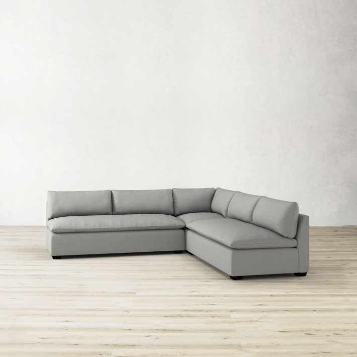 Laguna 3-Piece L-Shape Armless Loveseat Sectional Sofa | Williams