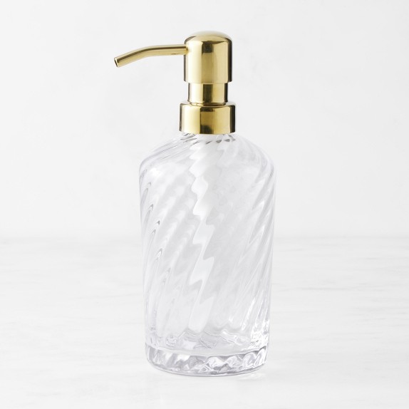 AERIN x Williams Sonoma Spiral Glass Soap Dispenser | Williams Sonoma