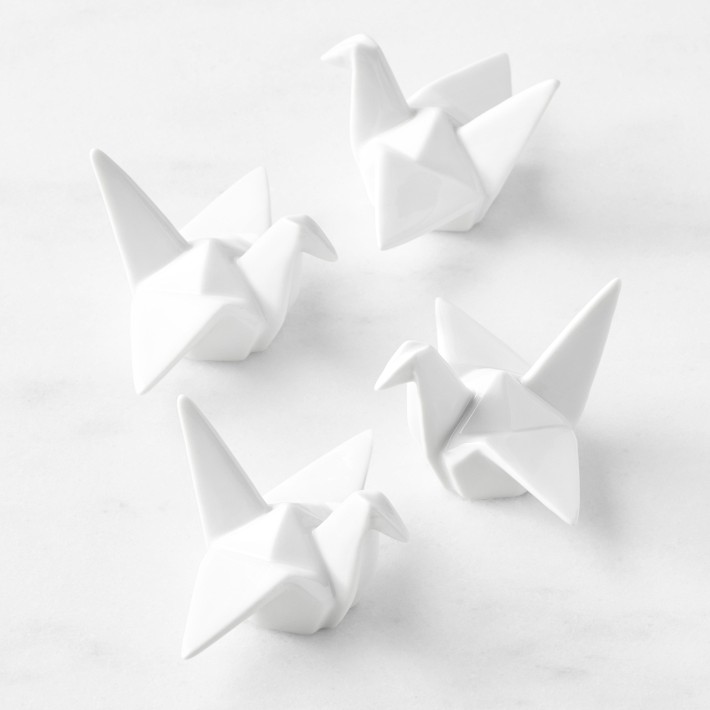 Origami Crane Chopsticks Rest, Set of 4 | Williams Sonoma
