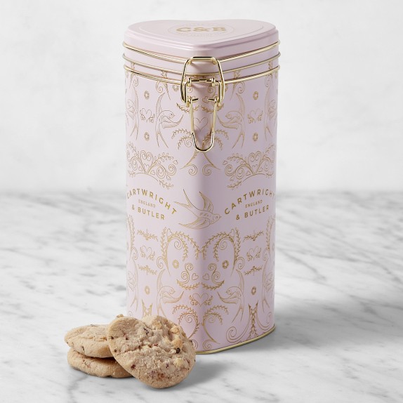 Cartwright & Butler Raspberry & White Chocolate Biscuits in Heart Shaped Tin