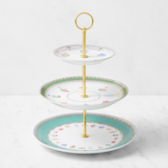 ウィリアムズ・ソノマ ピンク ケーキスタンド プレート Celebration 3-Tiered Stand | Williams Sonoma