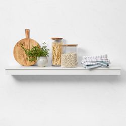 OPEN BOX: Hold Everything Floating Shelves, White, Long
