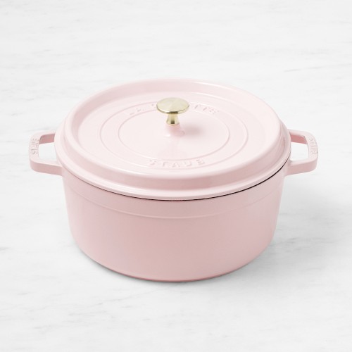 Staub Enameled Cast Iron Round Dutch Oven, 5.5-Qt., Pink Peony