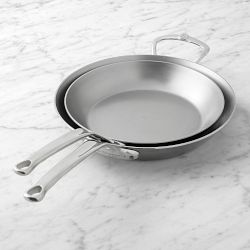 De Buyer Mineral B Pro Carbon Steel Fry Pan Set, 11" & 12.5"