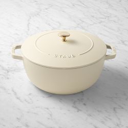 Staub Enameled Cast Iron Essential French Oven, 5-Qt., Matte French Creme