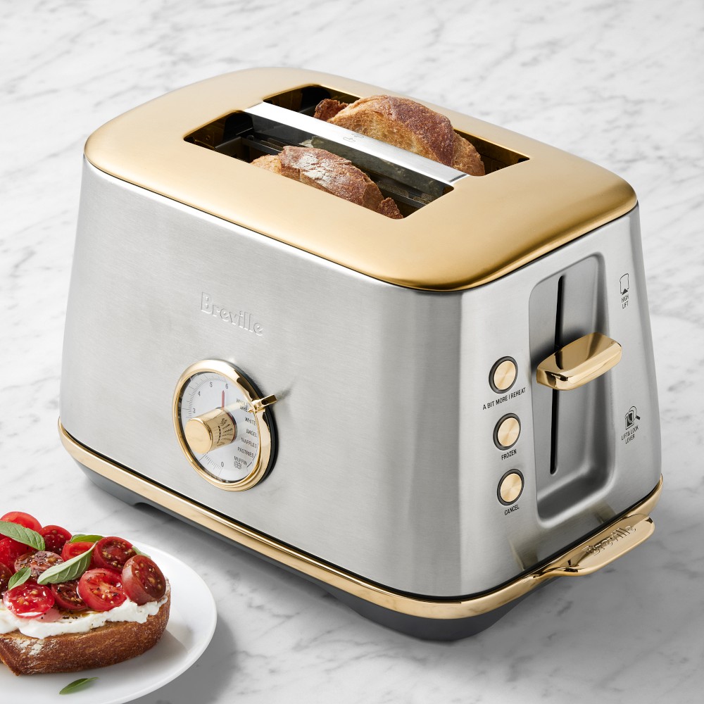 Breville Toast Select™ Luxe 2-Slice Toaster, Stainless Steel & Brass - Stainless Steel & Brass