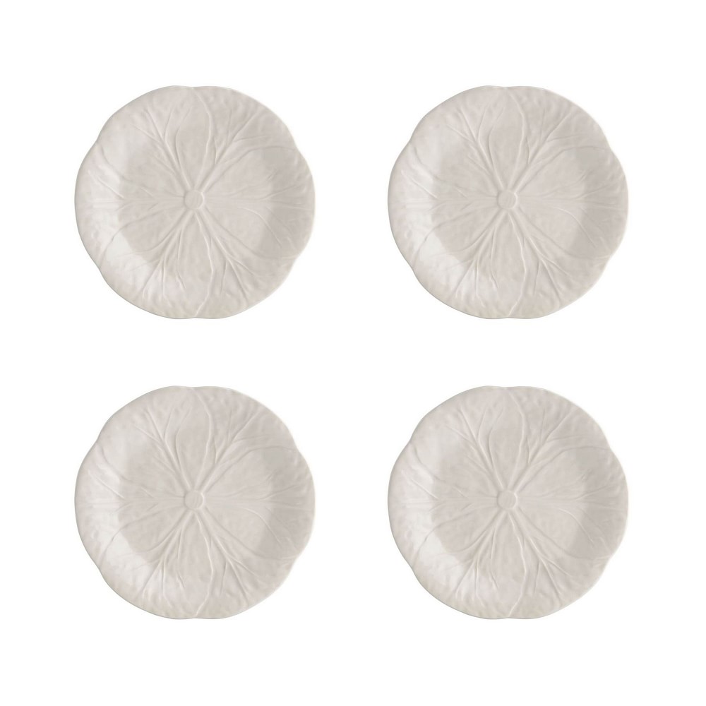 Bordallo Pinheiro Cabbage Salad Plates - Set of 4, Beige