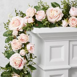 UV Protected Famille Rose Pink Faux Garland