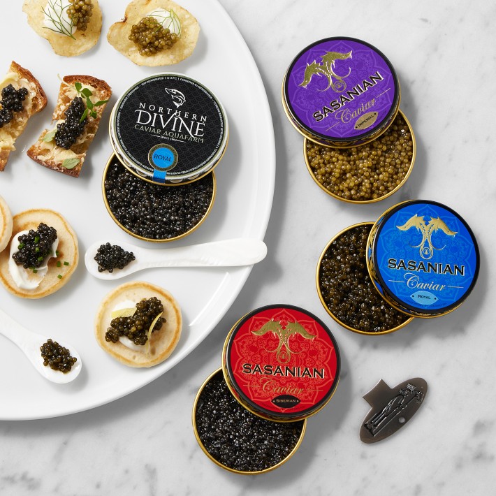 Caviar Gift Crate – Premium Seafood Set | Williams Sonoma