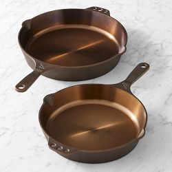 Smithey Seasoned Cast Iron Classic Skillet Set, 10" & 12"