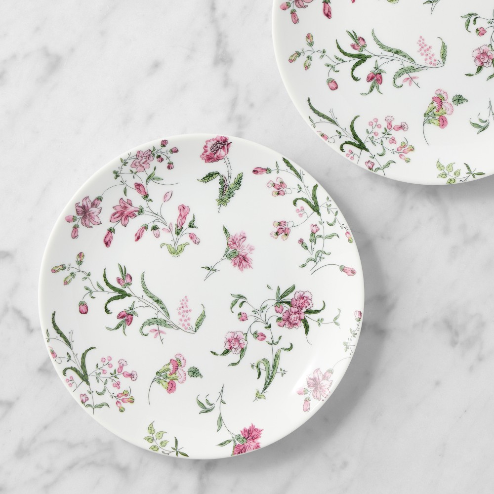 Hill House x Williams Sonoma Climbing Vine Appetizer Plates - Set of 4, Pink