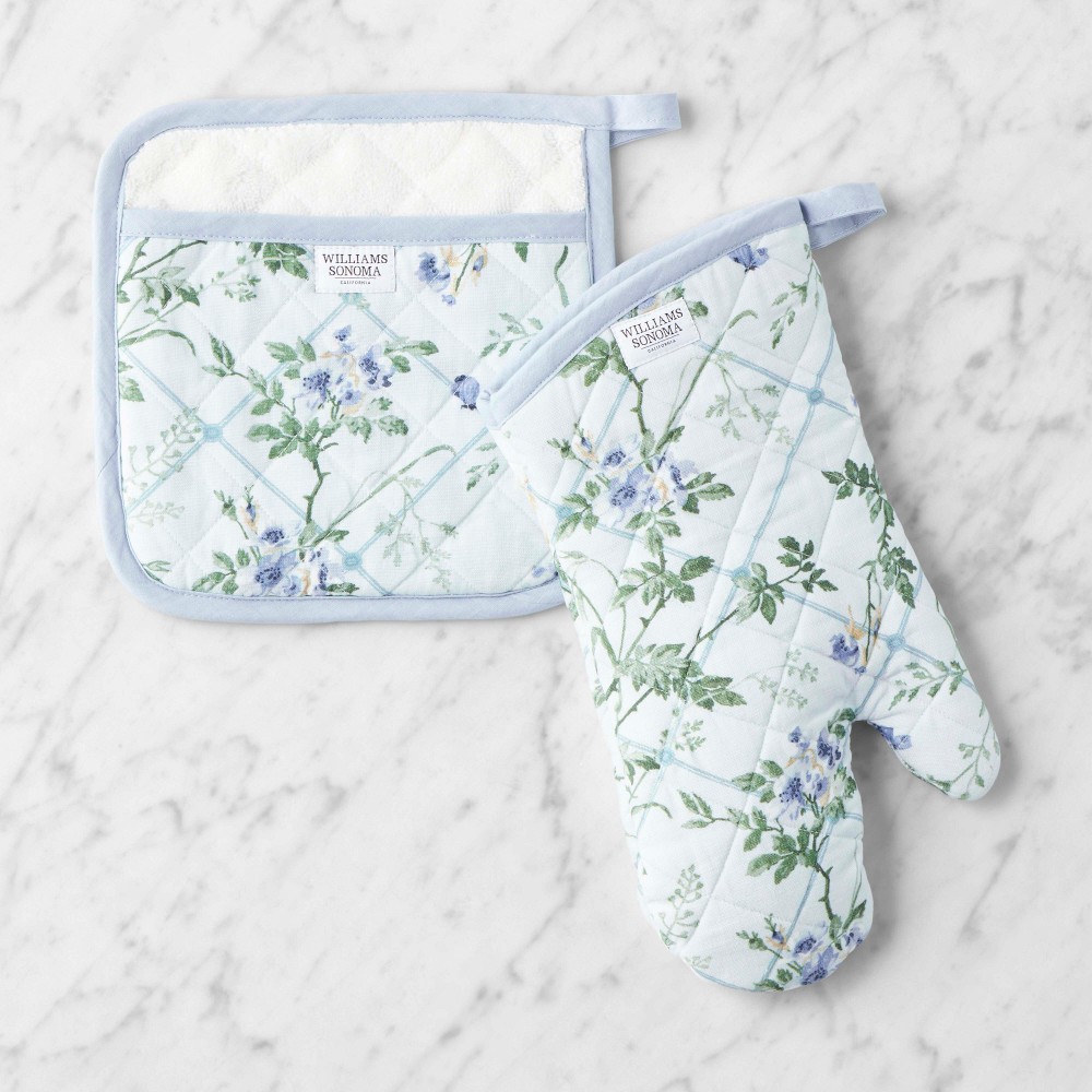 Hill House x Williams Sonoma Oven Mitt & Potholder Set - Climbing Vine