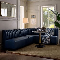 Garbo Upholstered Customizable Banquette &ndash; Vertical Tufting