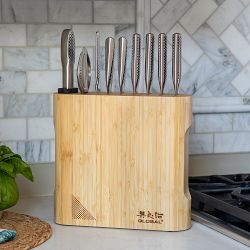 Global Classic KANPEKI Bamboo Knife Block, Set of 10