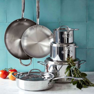WILLIAMS-SONOMA ステンレス鍋 蓋付き 中型 Williams Sonoma Stainless-Steel Perforated Stock pot - 8-Qt