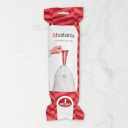 Brabantia PerfectFit Trash Bags, Code J, 5.3-6.6 Gallon (20-25L), 120 Trash Bags