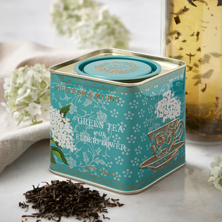 Fortnum & Mason Green Tea Elderflower Tin | Williams Sonoma