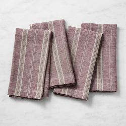 Provence Stripe Napkins, Set of 4, Red