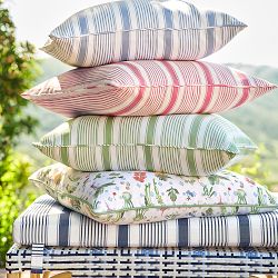 Hill House x Williams Sonoma Home Georgia Stripe Outdoor Pillow Cover