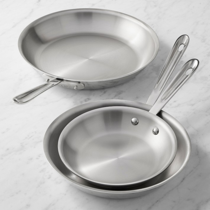 All-Clad D5® Stainless-Steel Fry Pan, Set of 3 | Williams Sonoma