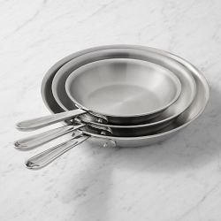 All-Clad D5® Stainless-Steel Fry Pan, Set of 3