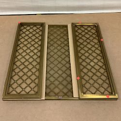 OPEN BOX:Hartwick Tri Panel Fireplace Screen, Antique Brass