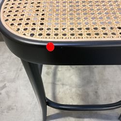OPEN BOX:Ton 811 Counter Stool, Beech, Black Grain