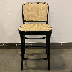 OPEN BOX:Ton 811 Counter Stool, Beech, Black Grain