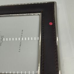 OPEN BOX:Winston Brown Leather Wrapped Frames, Polished Nickel, 5" X 7"