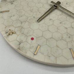 OPEN BOX:Honeycomb Marble Clock